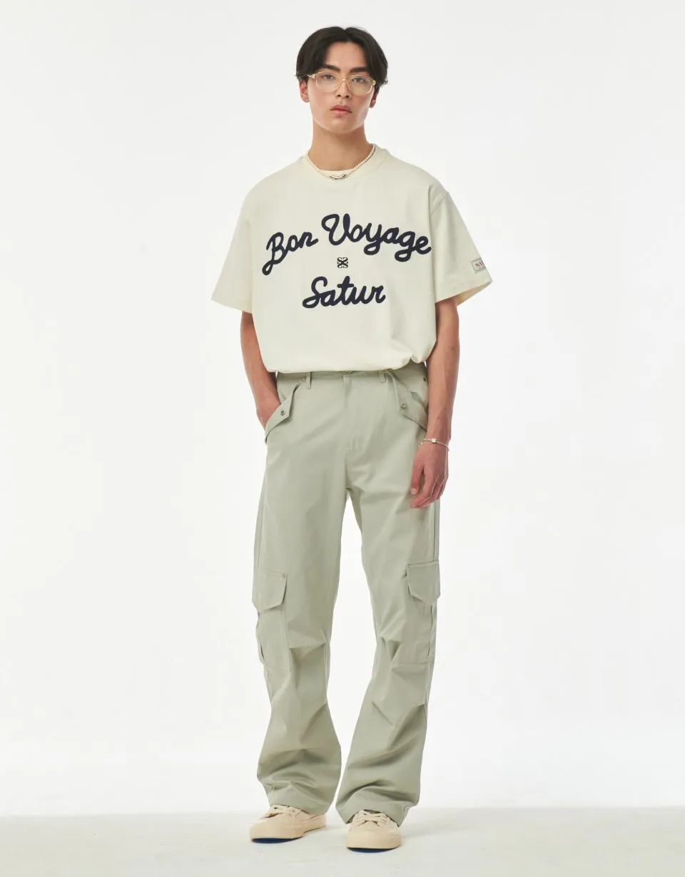 SATUR  |Unisex Street Style Plain Short Sleeves Oversized Logo