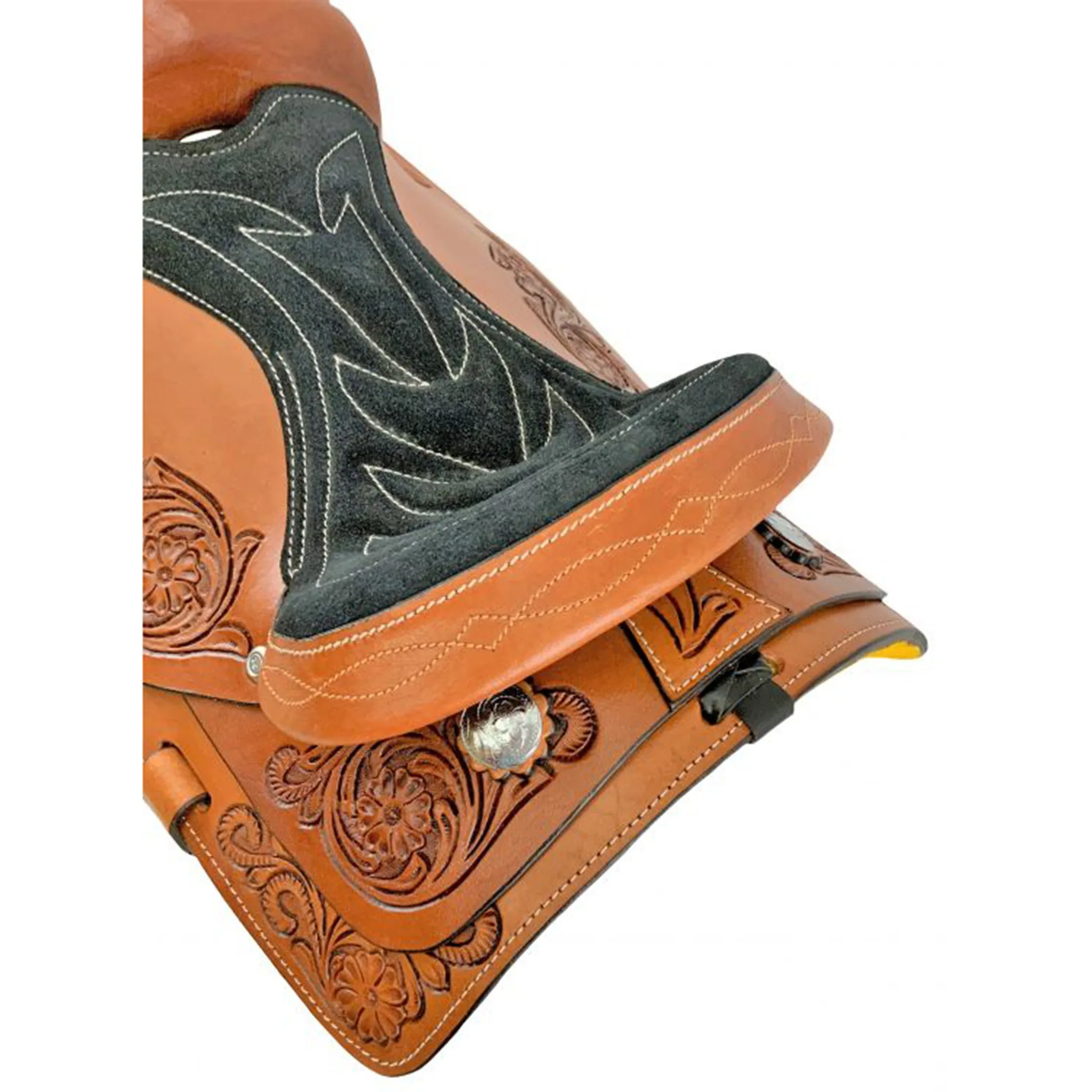 Shiloh Youth Brown Floral Saddle