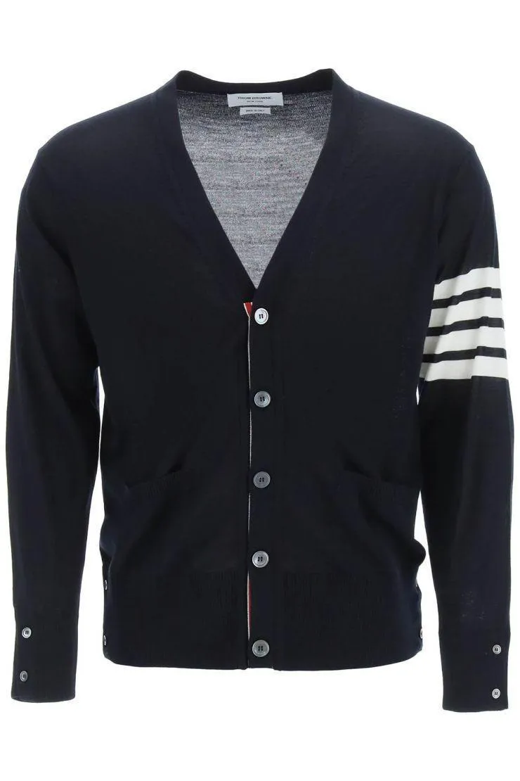 THOM BROWNE  |Unisex Wool Street Style Plain Logo Front Button Designers