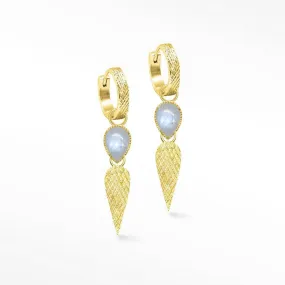 Vintage Lace Moonstone Gold Vermeil Convertible Earrings