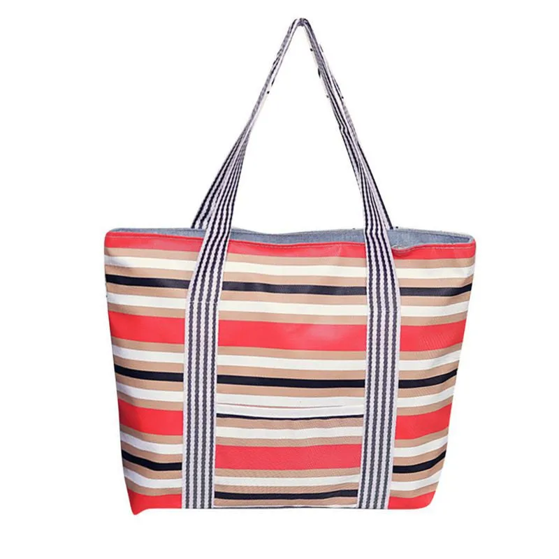 Women Bag Handbag Stripe Printed Handbags Famous s Canvas Shoulder Tote Bags bolsos mujer