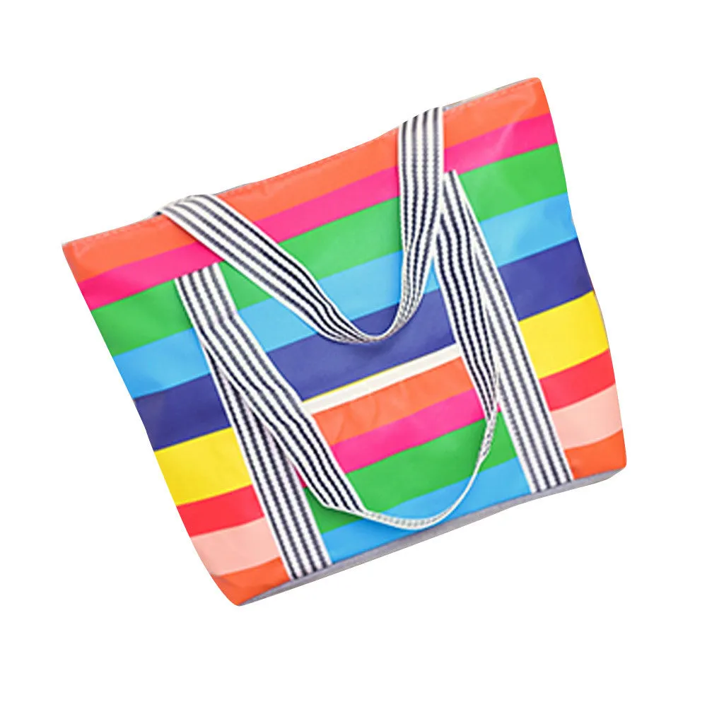 Women Bag Handbag Stripe Printed Handbags Famous s Canvas Shoulder Tote Bags bolsos mujer