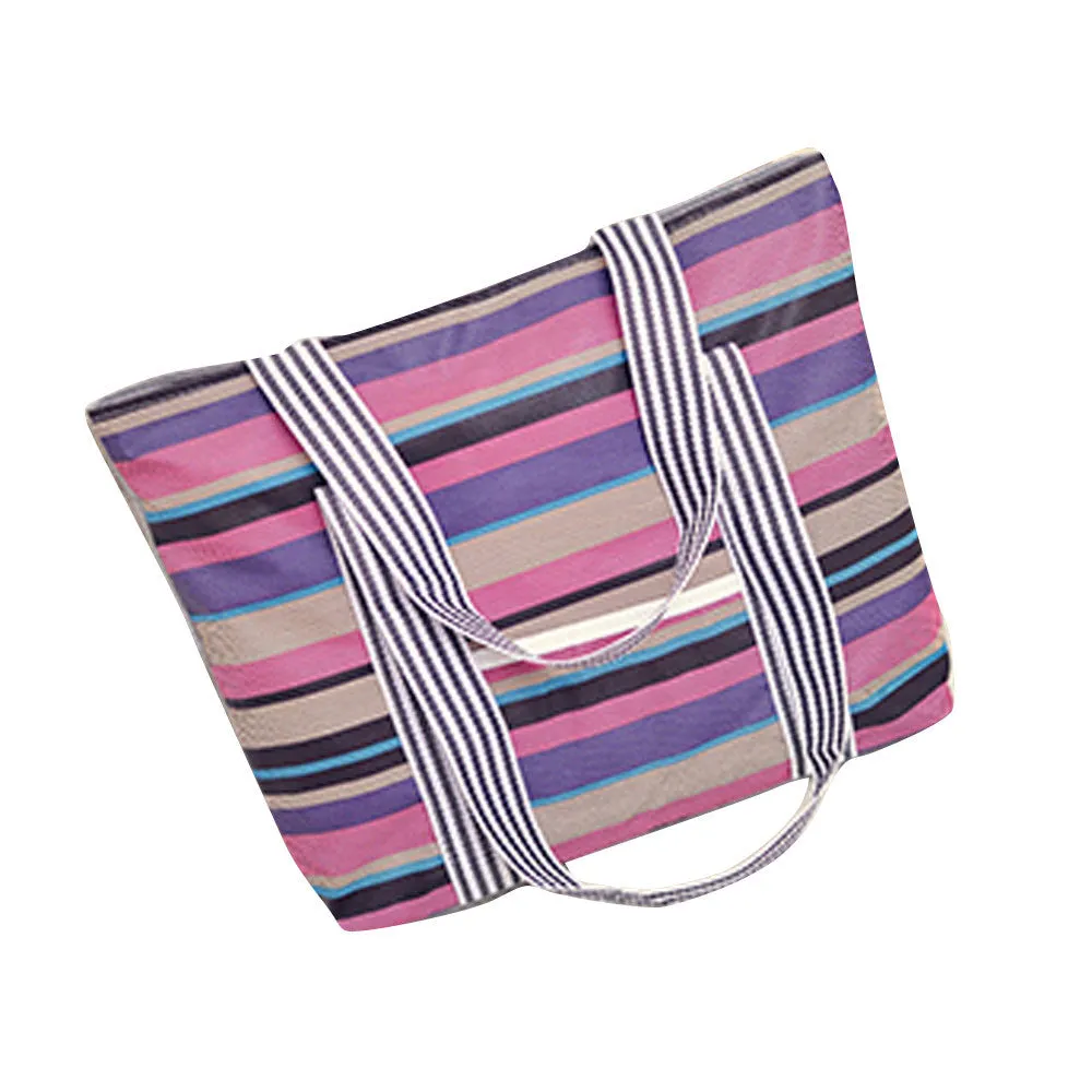 Women Bag Handbag Stripe Printed Handbags Famous s Canvas Shoulder Tote Bags bolsos mujer