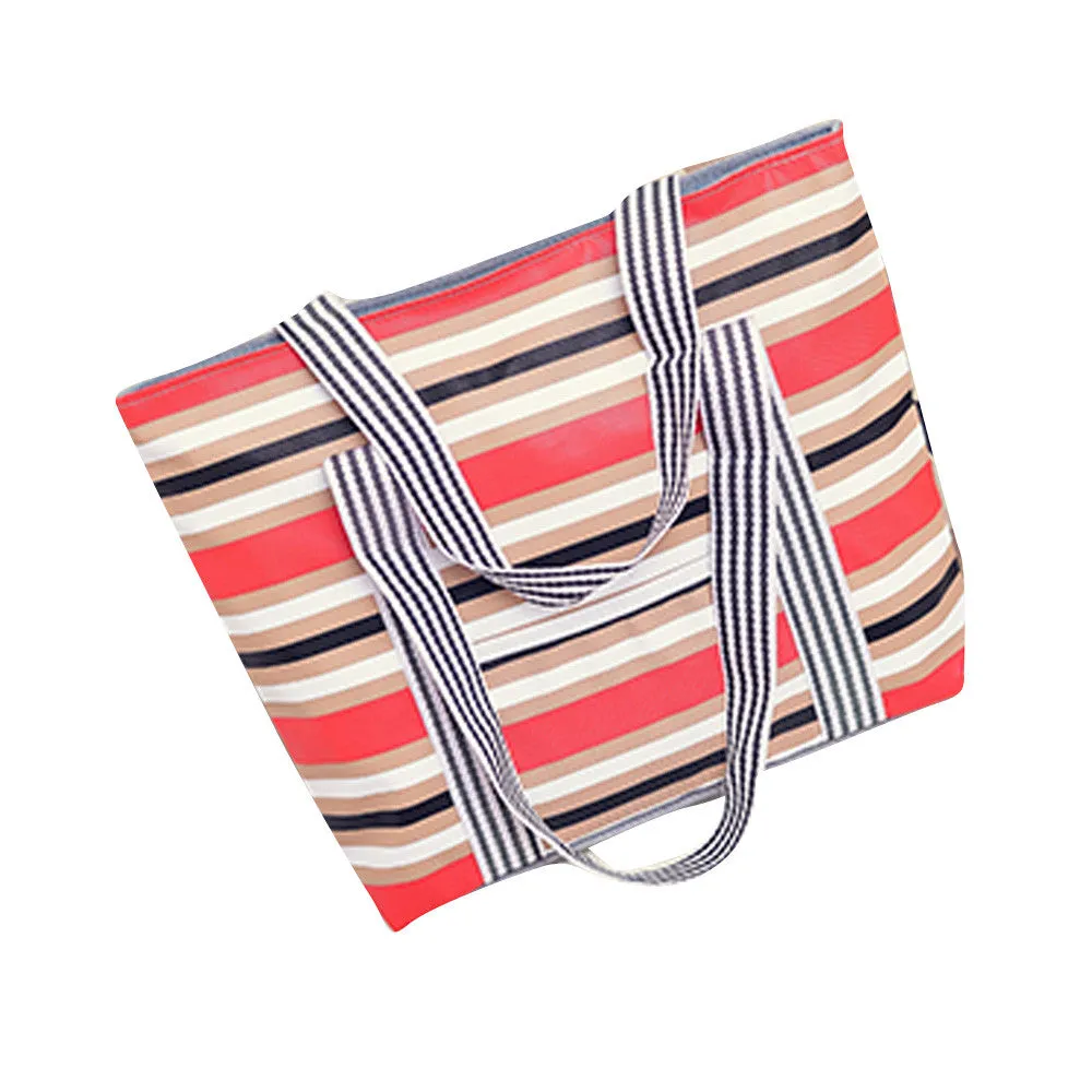 Women Bag Handbag Stripe Printed Handbags Famous s Canvas Shoulder Tote Bags bolsos mujer