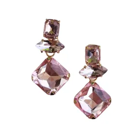 Zoda - Ellie Gem Earrings - Pink